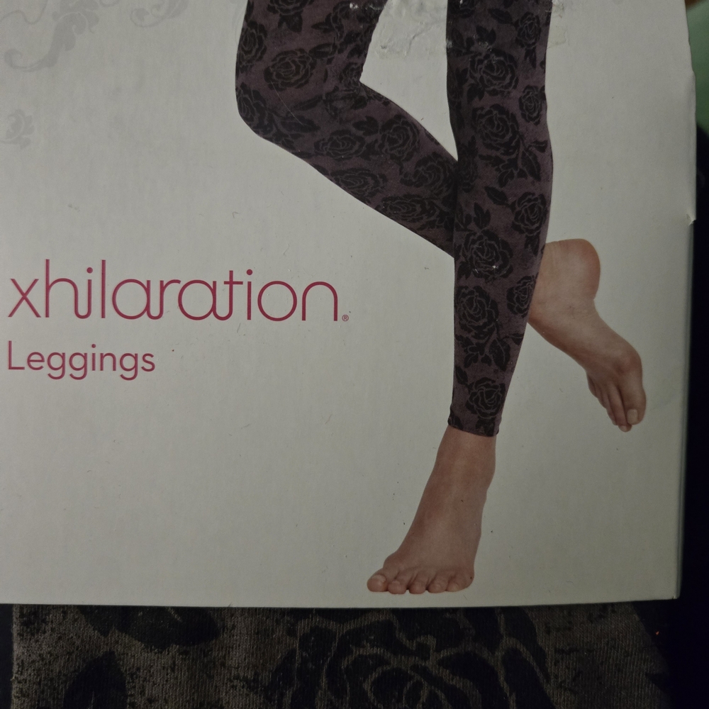 Xhilaration Purple Floral Leggings